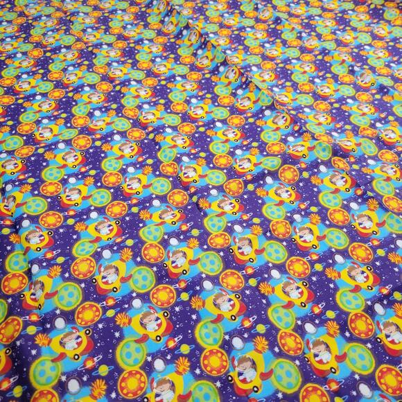 Cotton Fabric Child in Spaceship Space Planets Stars 1 Yd x 44” Hancock Fabrics - Picture 6 of 10